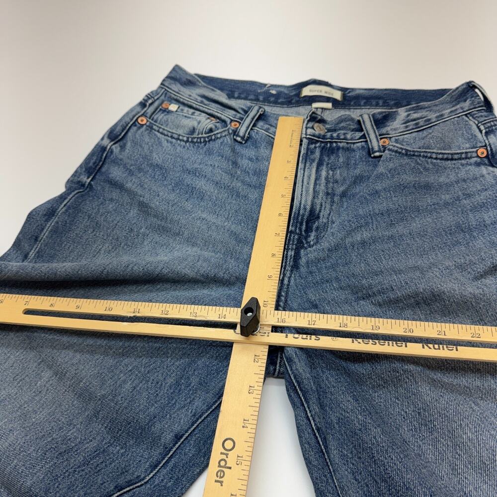 Womens AE77 American Eagle Super Wide Leg Jeans 27 Short Wash Blue Baggy Y2K - Picture 4 of 11